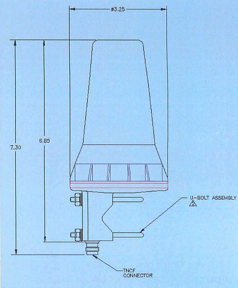 Antena de mástil fijo de iridio - Perno en U