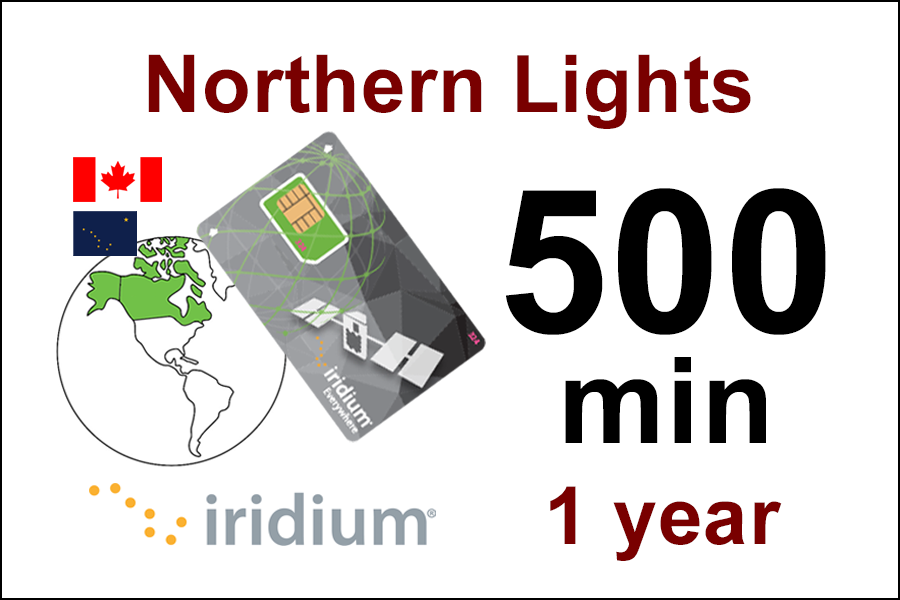 Plan SIM Iridium Northern Lights