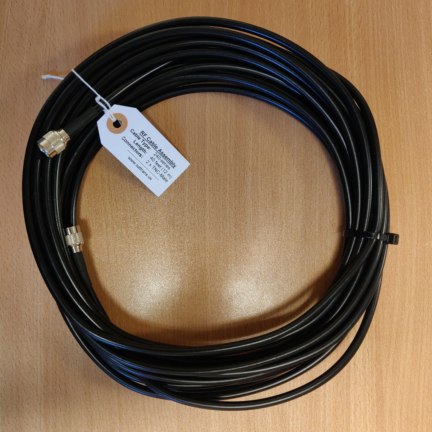 RF Cable Assembly 240-series 40 feet (12 meters) TNC-male
