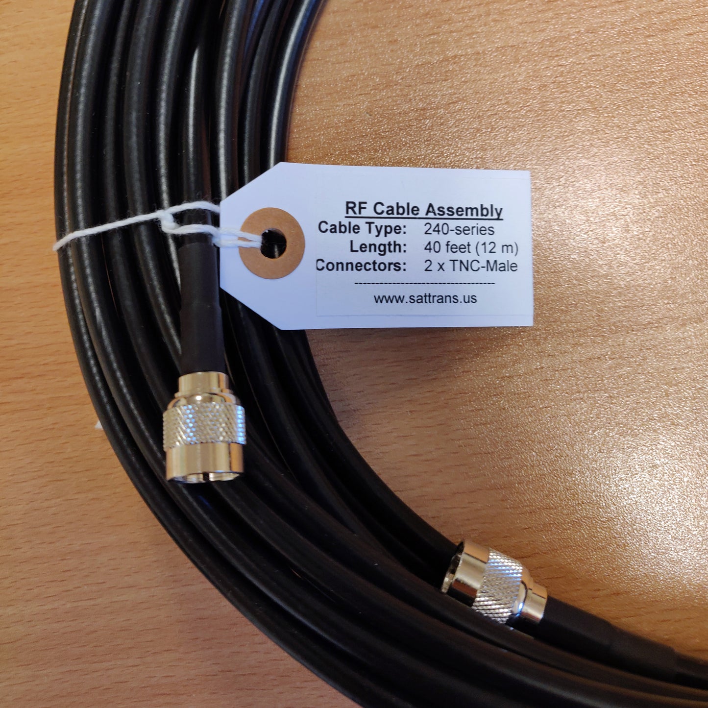 Conjunto de cable RF serie 240 40 pies (12 metros) TNC-macho